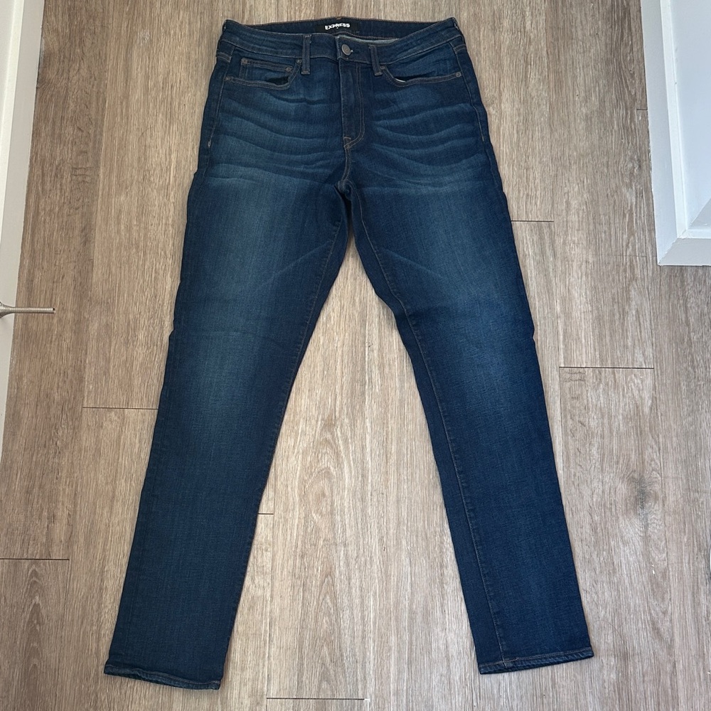 Express Men's Dark Blue Slim Jeans
